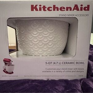 KitchenAid Textured White Ceramic Bowl